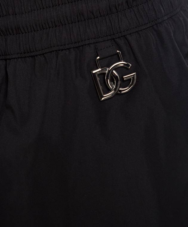Dolce&Gabbana Black swim shorts with metallic DG logo M4E27TFUSFW изображение 5