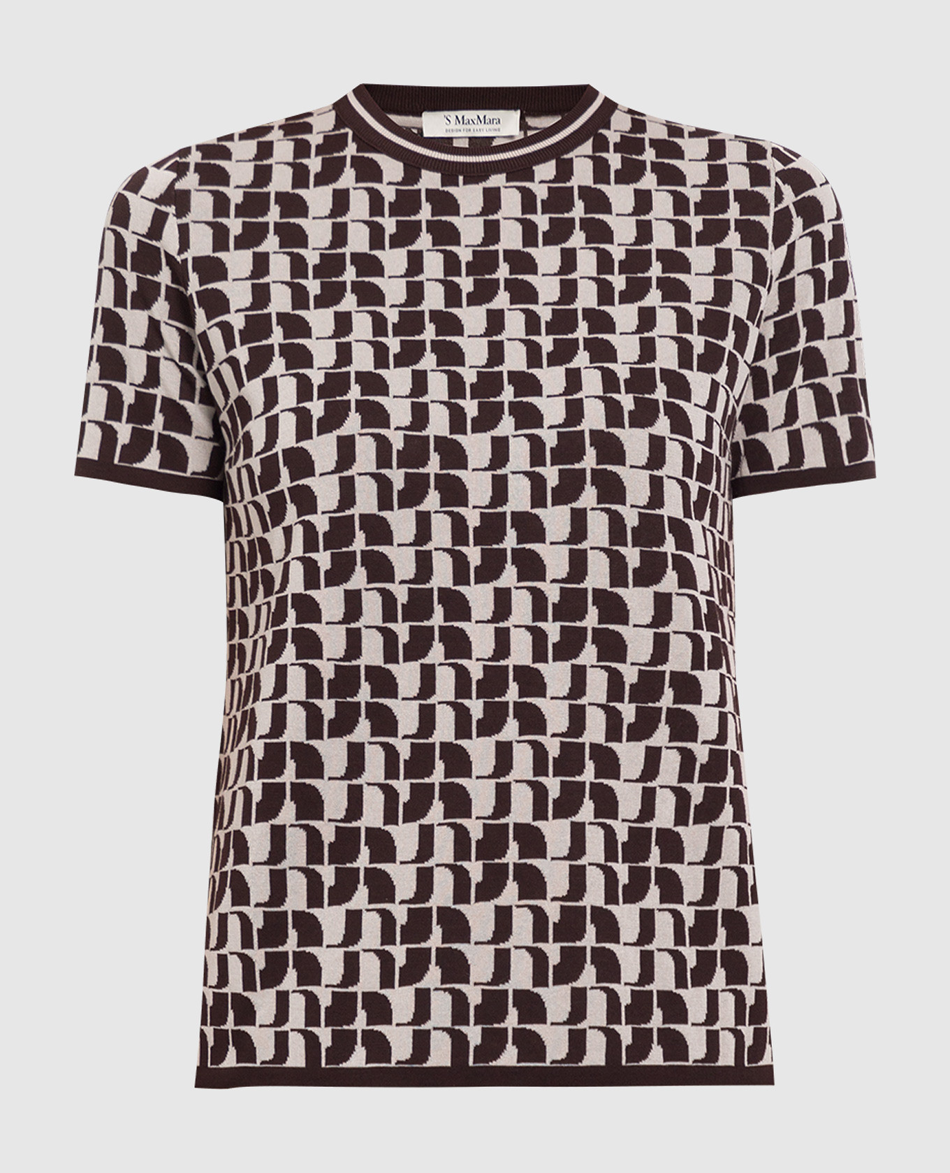 

Коричневая футболка Formia с монограммой, Коричневый, Футболки