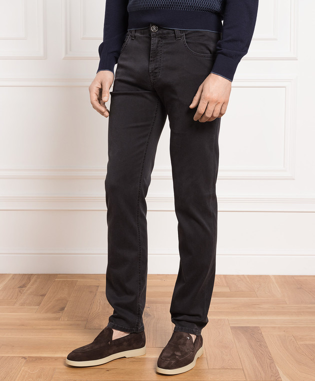 Stefano Ricci Сірі джинси з логотипом MFT24S2140Z901BK зображення 3