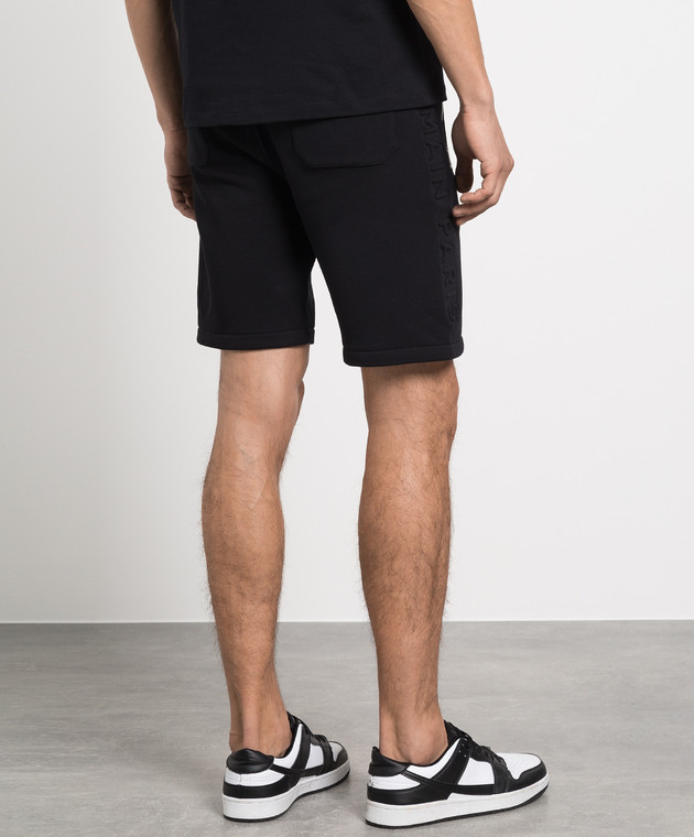 Balmain Black shorts with textured logo AH1OA000BB34 изображение 4