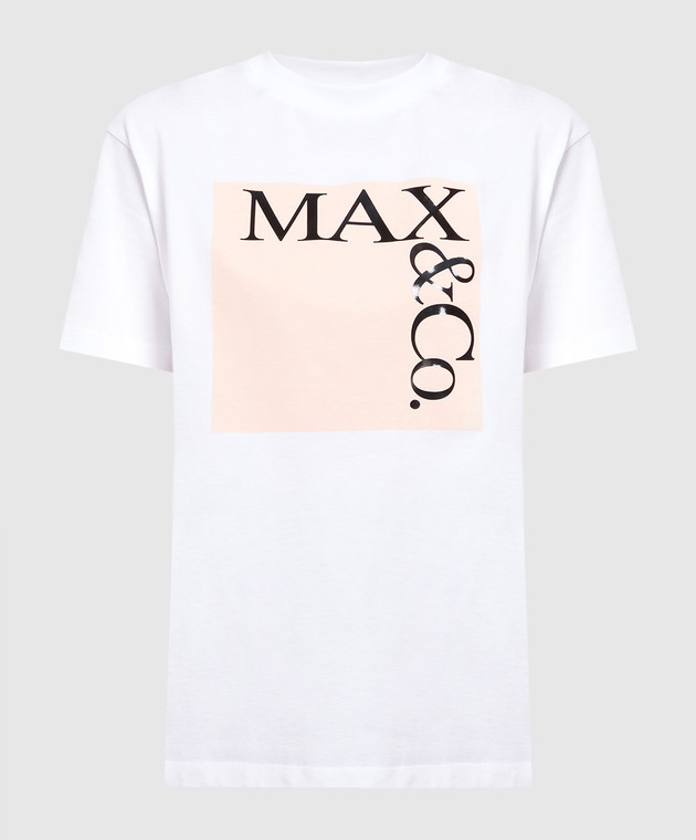 Max & Co Біла футболка з пінтом логотипу TEE