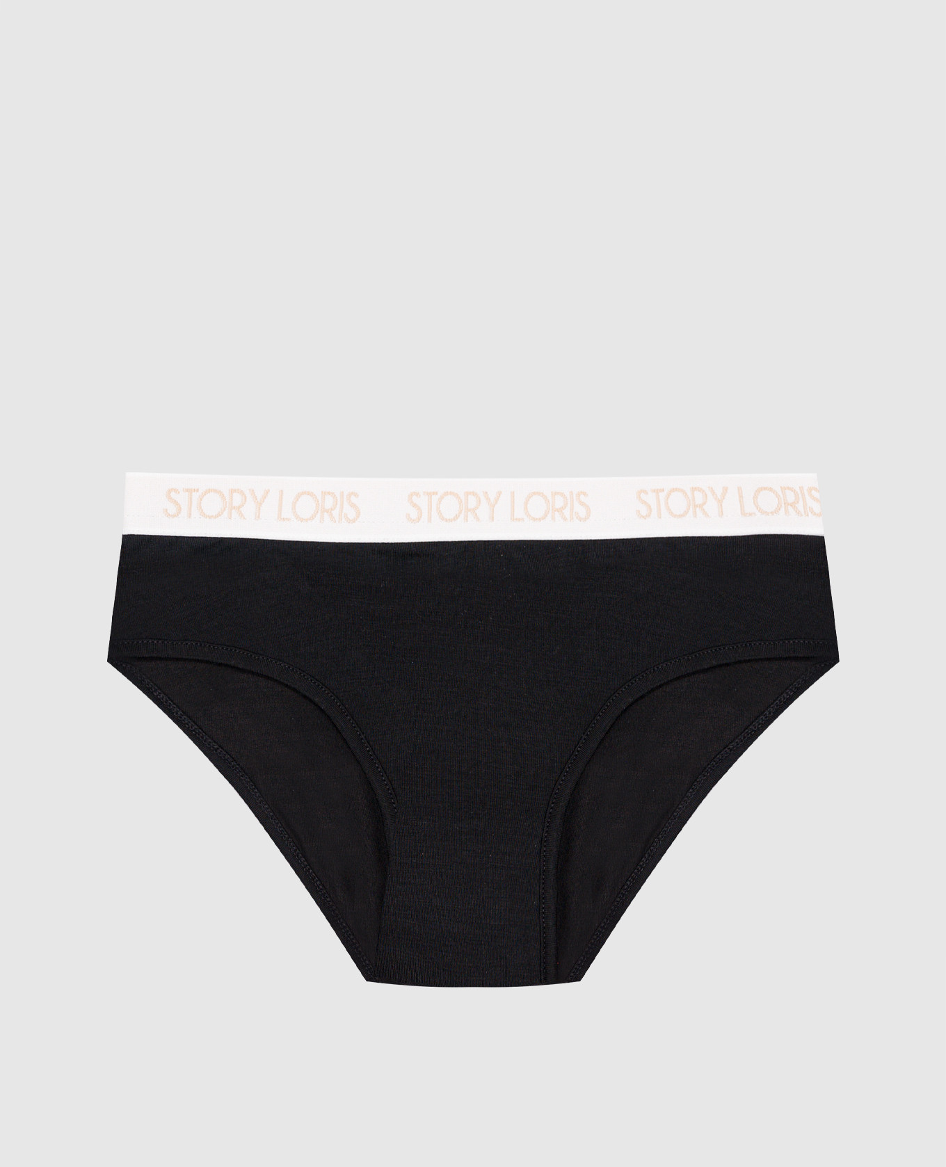Children's black panties with a logo