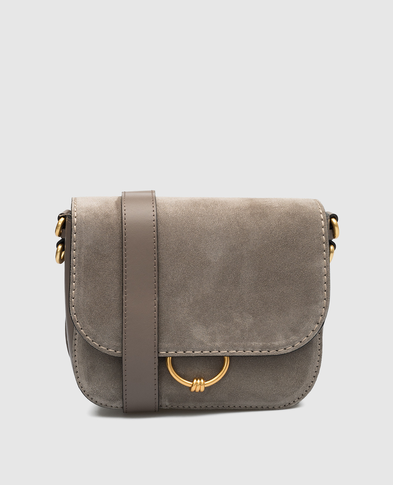 

Коричневая замшевая сумка-мессенджер Meg, Коричневый, Сумки-мессенджеры