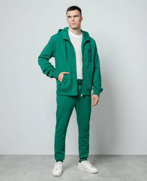 Dolce&Gabbana Зелена спортивна кофта з патчем логотипа G9ABITG7F2G