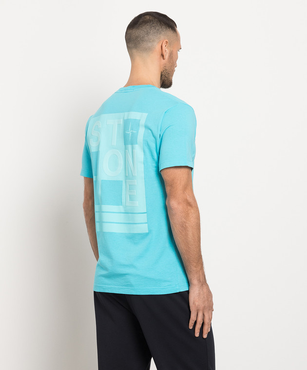 Pórtico Arado lógica Stone Island - Blue t-shirt with logo print 78152NS94 buy at Symbol