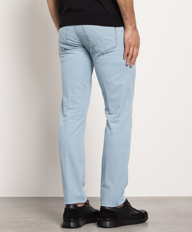 Stefano Ricci Blue jeans with logo MFT31S3120T77BL изображение 4