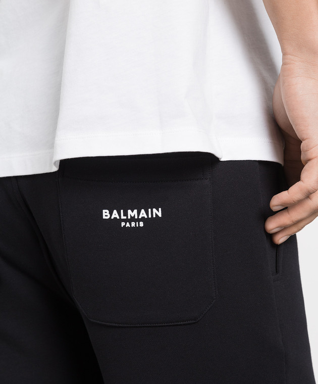 Balmain Black shorts with logo AH1OA003BB04 изображение 5