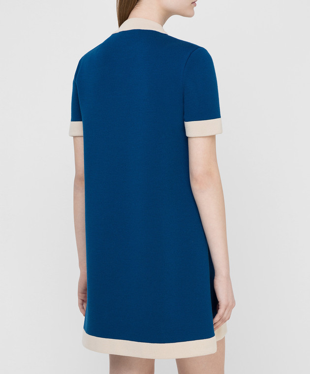 Gucci Синее платье из шерсти 606015XKA4A изображение 4