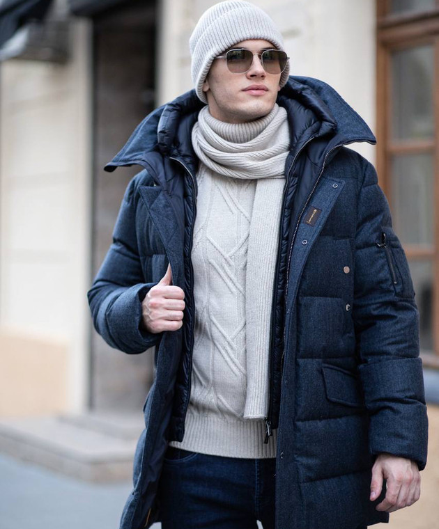 Cashmere&Whiskey Бежевый шарф из кашемира AU1901305341MI изображение 5