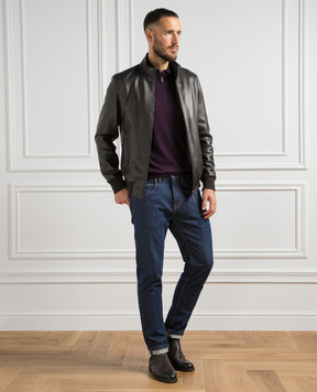 Cashmere&Whiskey Фиолетовое поло из шерсти 94394Z