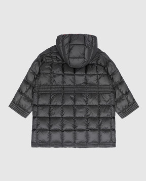 Moncler ENFANT Дитячий сірий пуховик Almane з фігурною стібкою 1C0000553048810