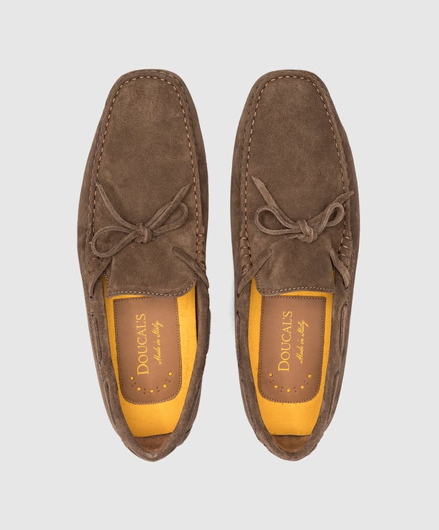 Doucal's Brown suede topsiders DU3151PORTUF106 image 4