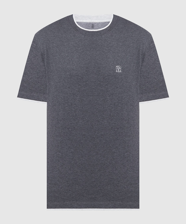 Brunello Cucinelli Gray t-shirt with logo M0T717427G