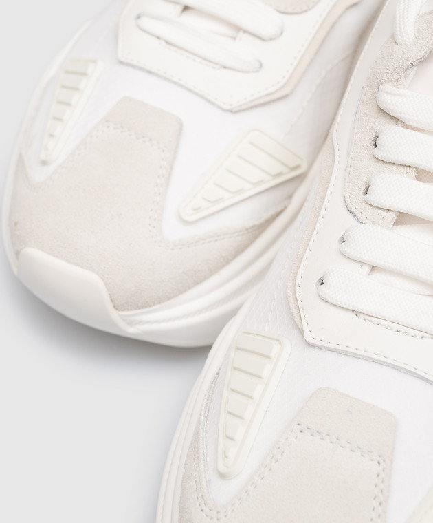 Dolce&Gabbana White Daymaster combination sneakers with textured logo CS1765AX014 image 5