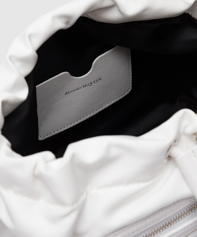 Alexander McQueen Біла сумка-кісет Ball Bundle з принтом логотипу McQueen Graffiti 7084401AAI8 зображення 4