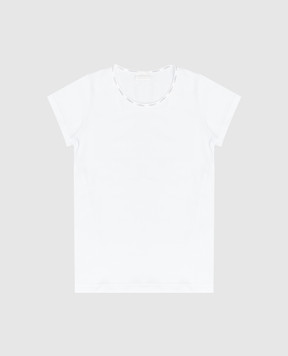 LA PERLA Дитяча біла футболка з логотипом 51325814