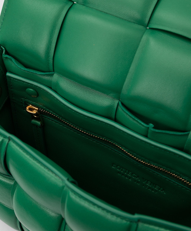 Bottega Veneta Зеленая кожаная сумка 591970VCQR1 изображение 4