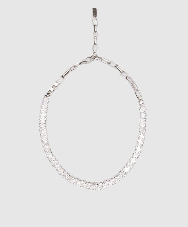Ellen Conde Silver necklace with crystals ZC8