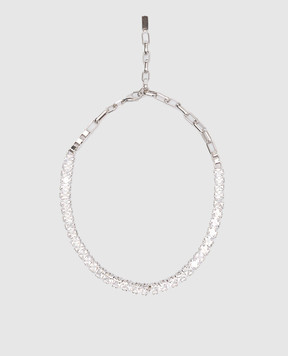Ellen Conde Silver necklace with crystals ZC8