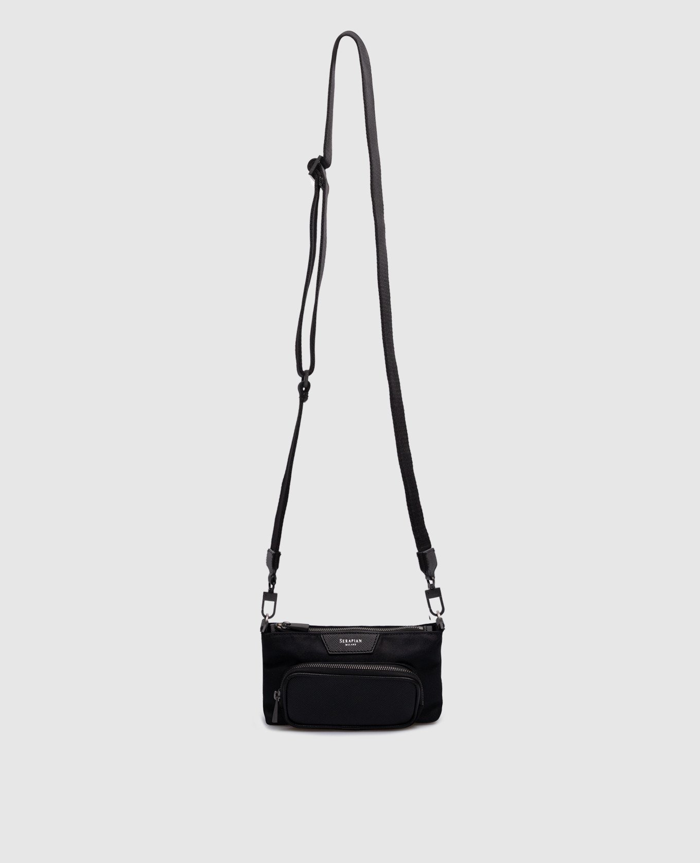 Черная комбинированная сумка с логотипом