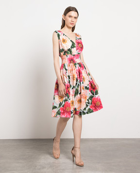 Dolce&Gabbana Сукня міді в квітковий принт F6J7HTHS5H9