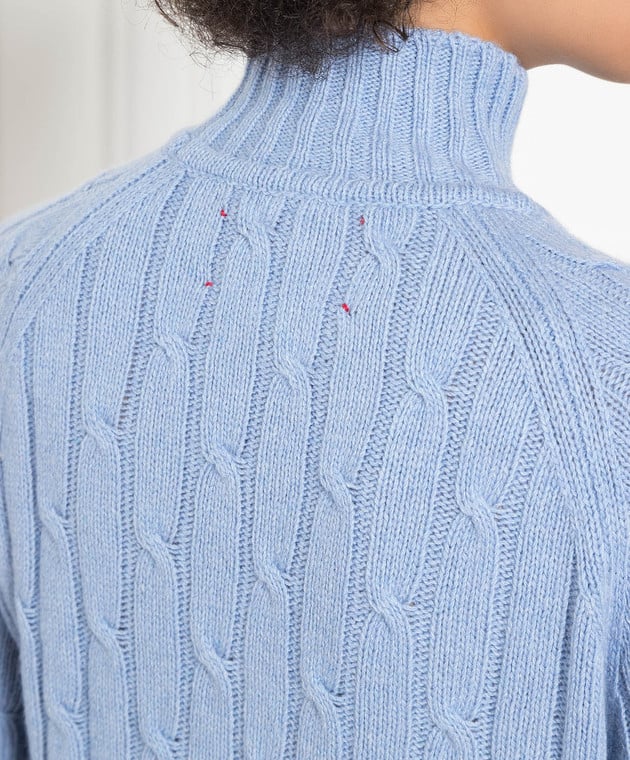 Babe Pay Pls Blue sweater made of cashmere in a textured pattern MD9701305341TR image 5