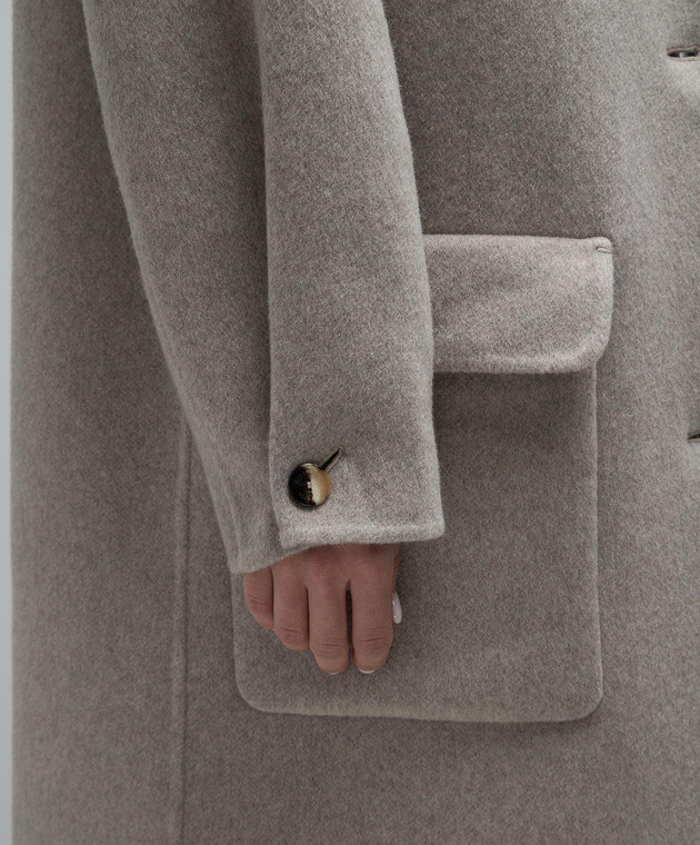 Agnona Beige cashmere coat with detachable waistcoat TL0608AD7001 image 6