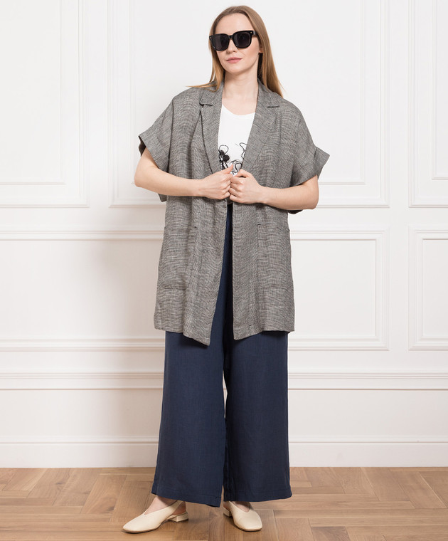 Marina Rinaldi Gray linen jacket FLAUTO image 2