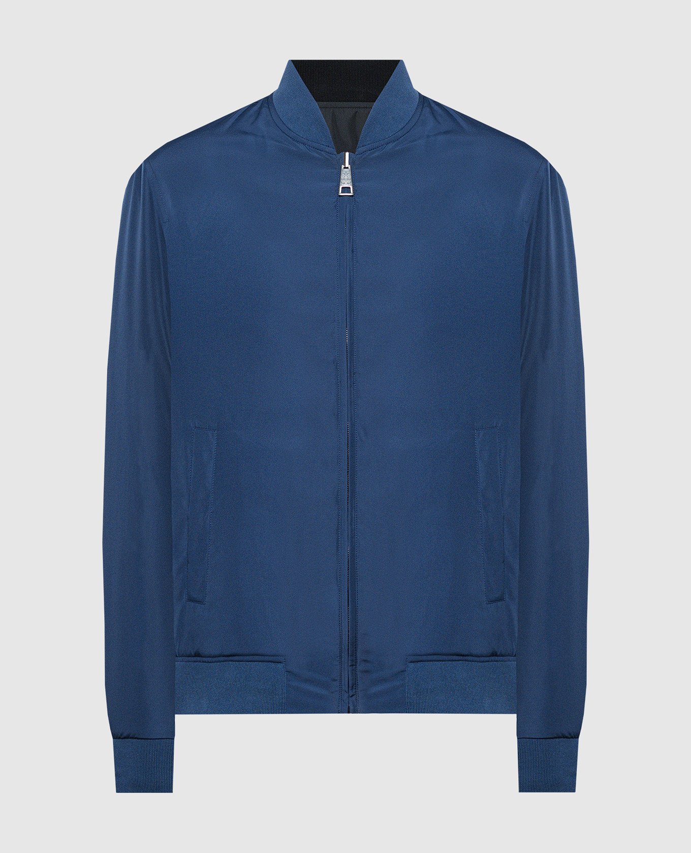 Blue double-sided bomber jacket