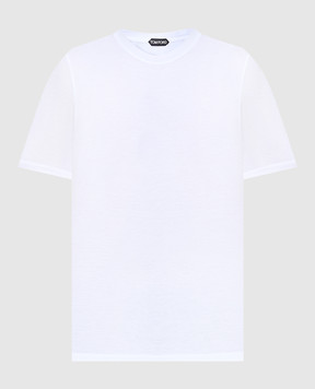 Tom Ford Белая футболка с вышивкой логотипа JCS004JMT002S23