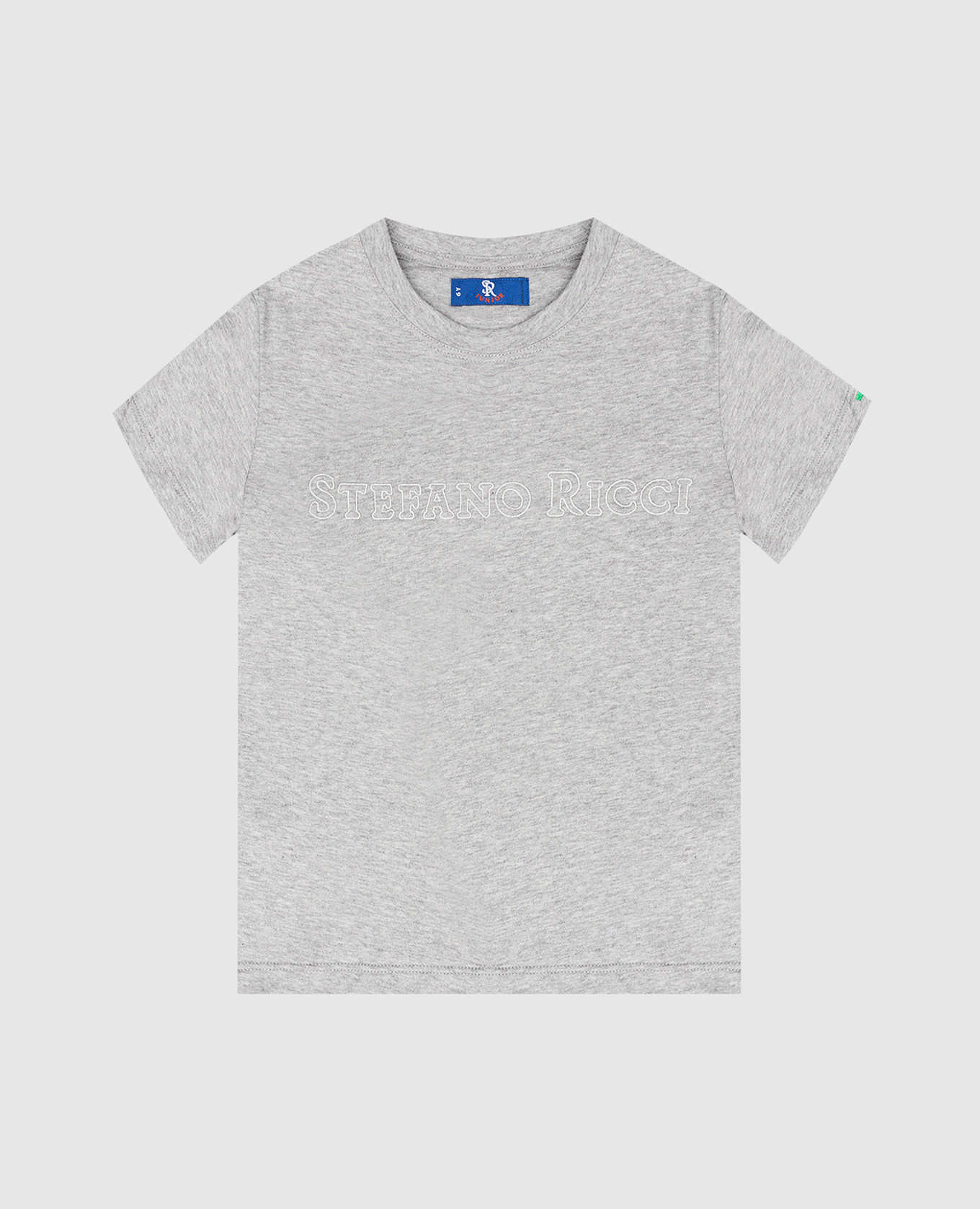 Gray T-shirt with textured logo