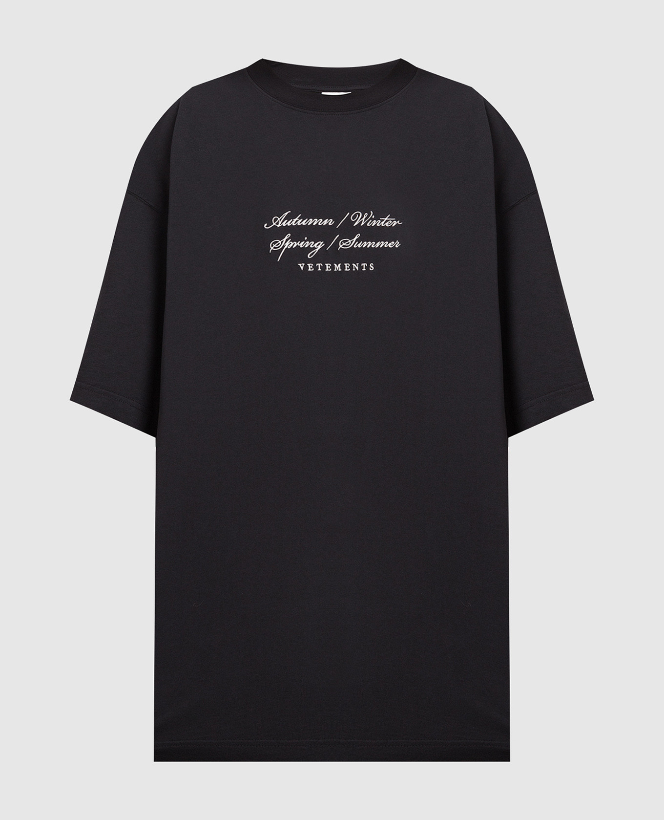 

Черная футболка с вышивкой логотипа, Черный, Футболки