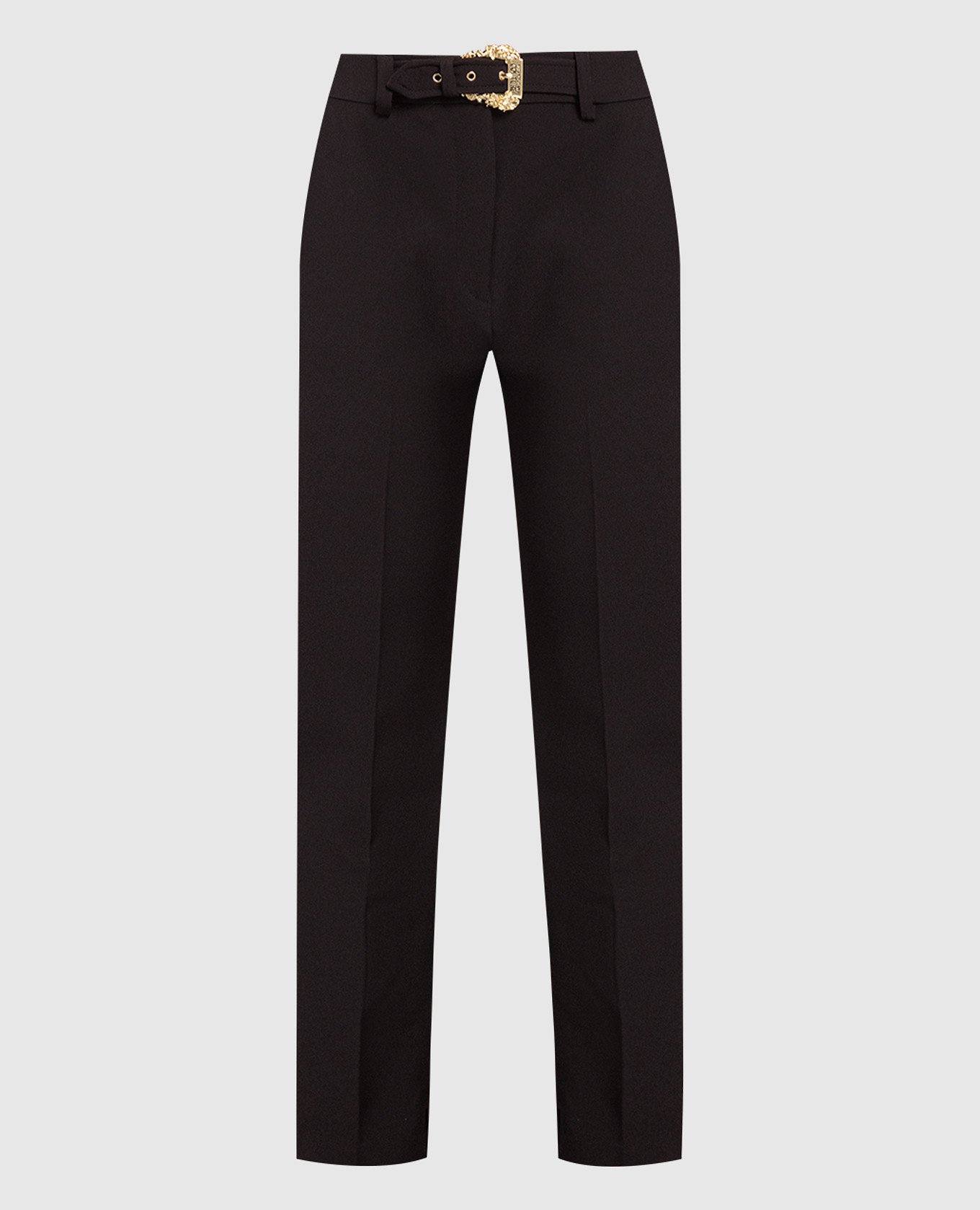 Black chinos with a baroque buckle