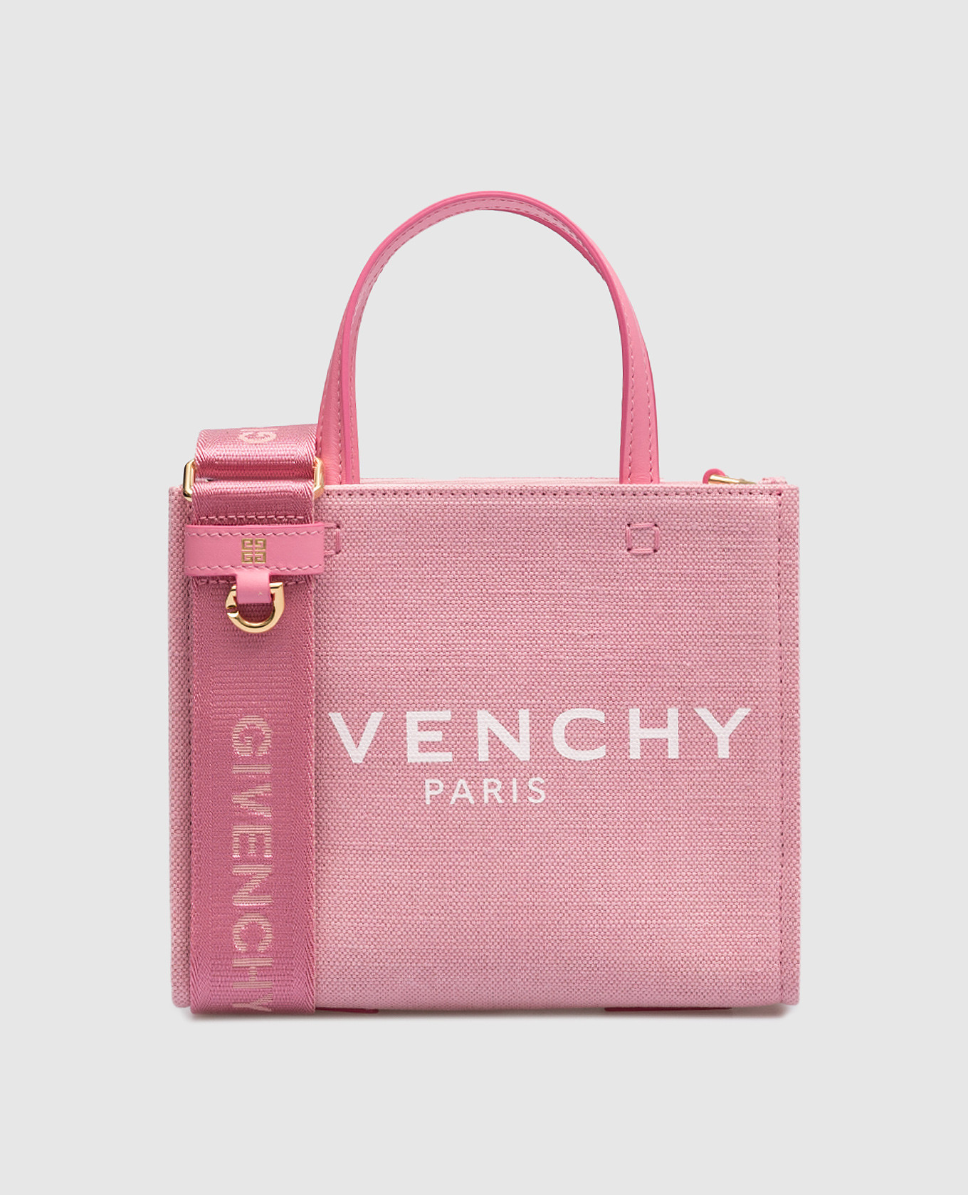 

Розовая сумка мини G Tote с логотипом, Розовый, Маленькие сумки