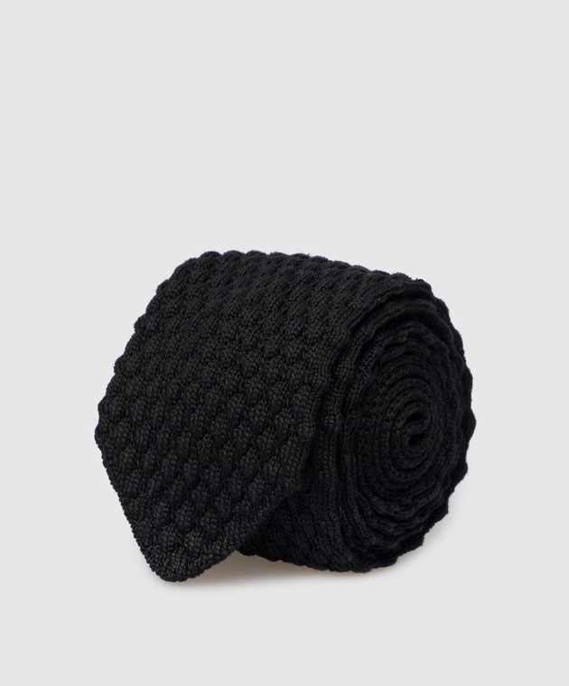 Stefano Ricci Children's black silk tie YCRMTSR1400