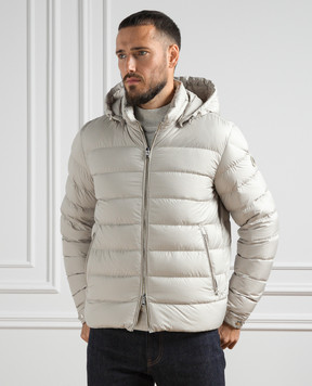 Moncler Бежевый пуховик Arneb с логотипом. 1A00134549SK