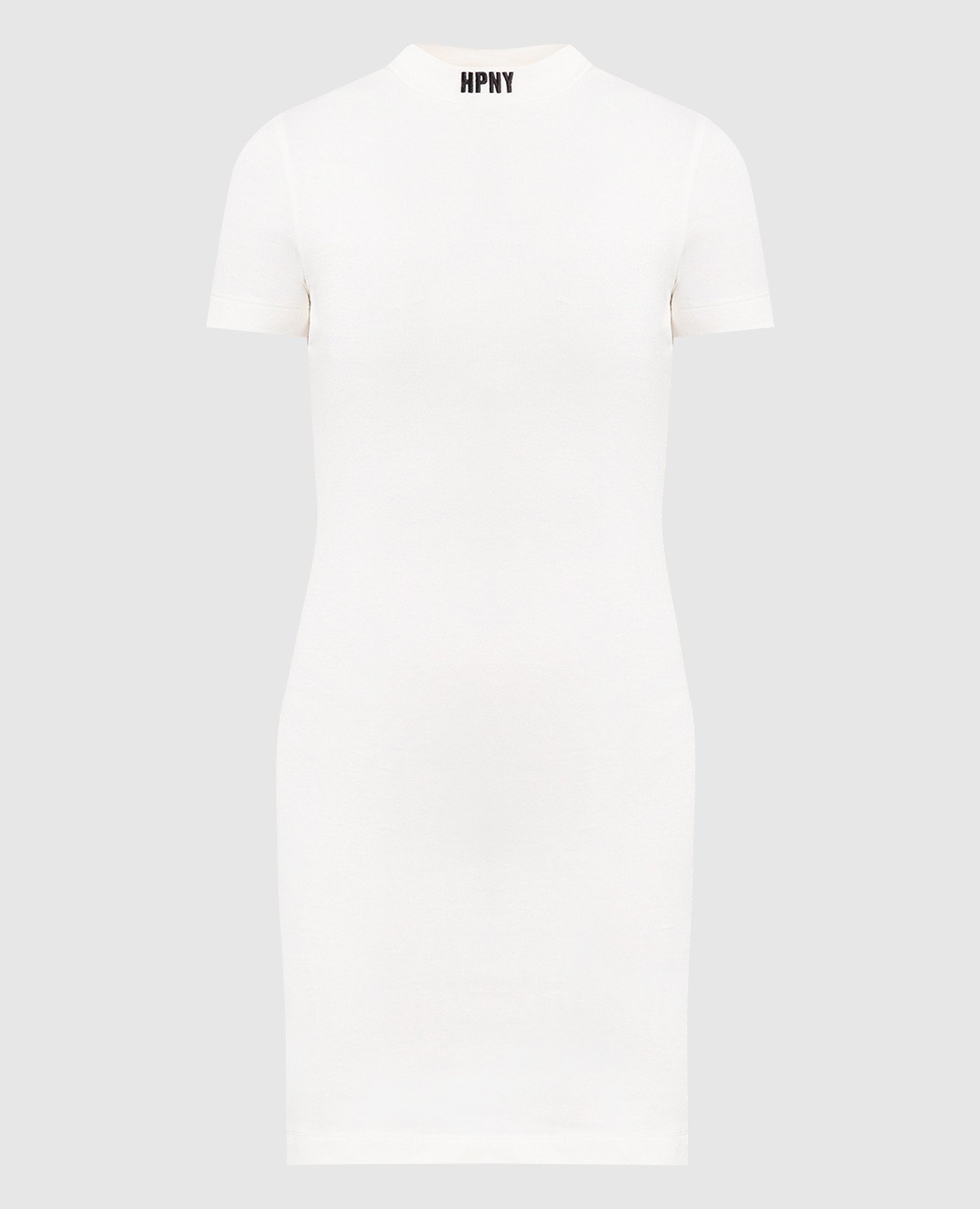 White mini dress with HPNY logo embroidery