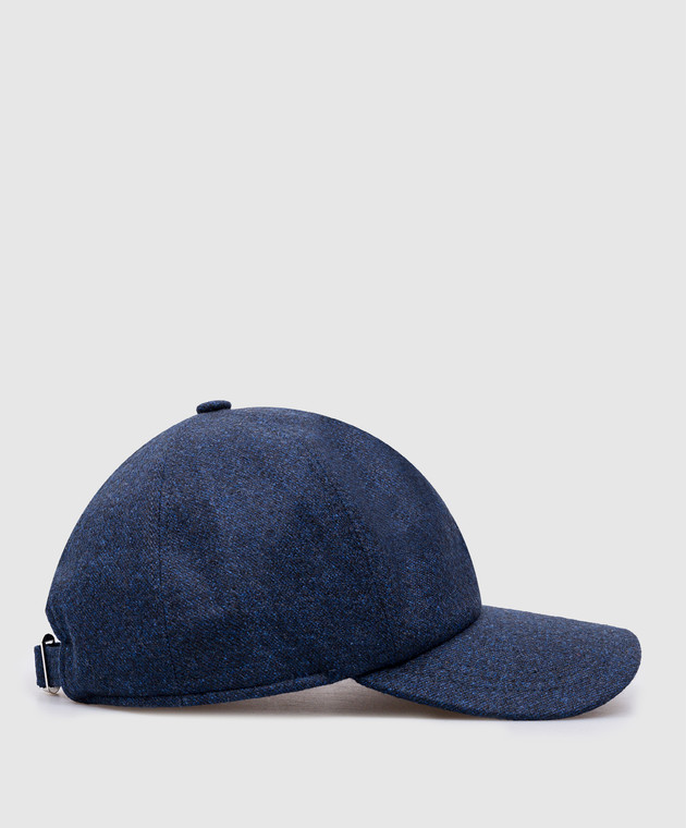 ISAIA Blue wool cap with logo embroidery BRT0118238R image 3