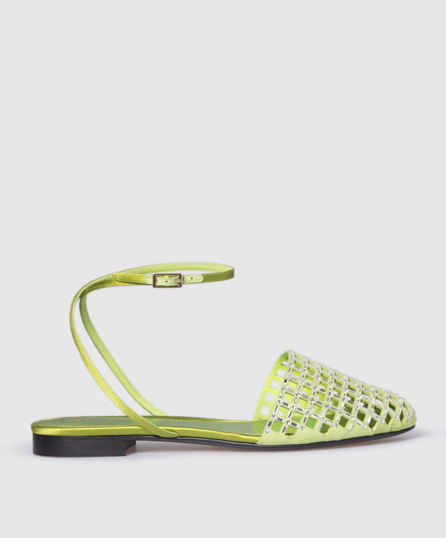 Alevi Milano Зелені шовкові сандалі BETTY L22WC00350222
