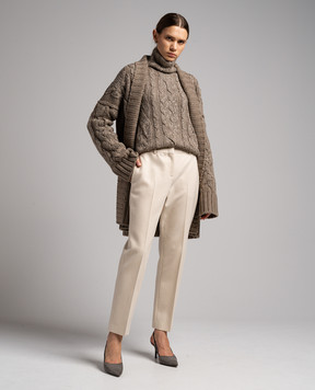 Ermanno Scervino Бежеві штани з вовни D436P300HJA
