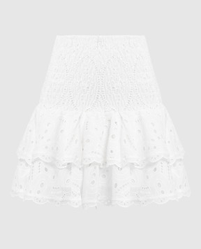 Charo Ruiz White Noa skirt with broderie embroidery 233400
