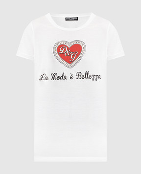 Dolce&Gabbana Біла футболка з принтом F8H32ZG7RKF