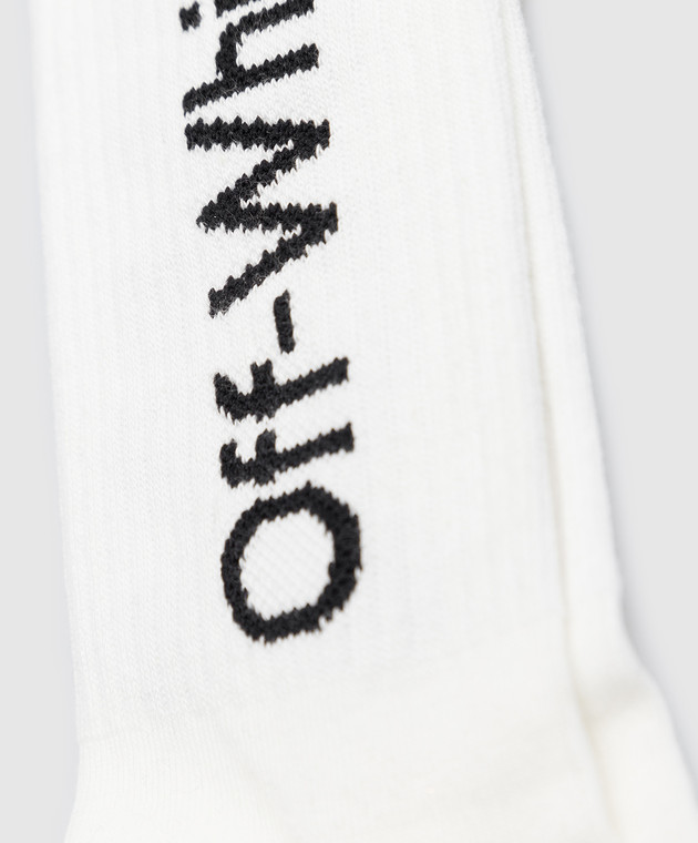 Off-White Дитячі шкарпетки з контрастним принтом логотипу OBRA001S22KNI001 зображення 3