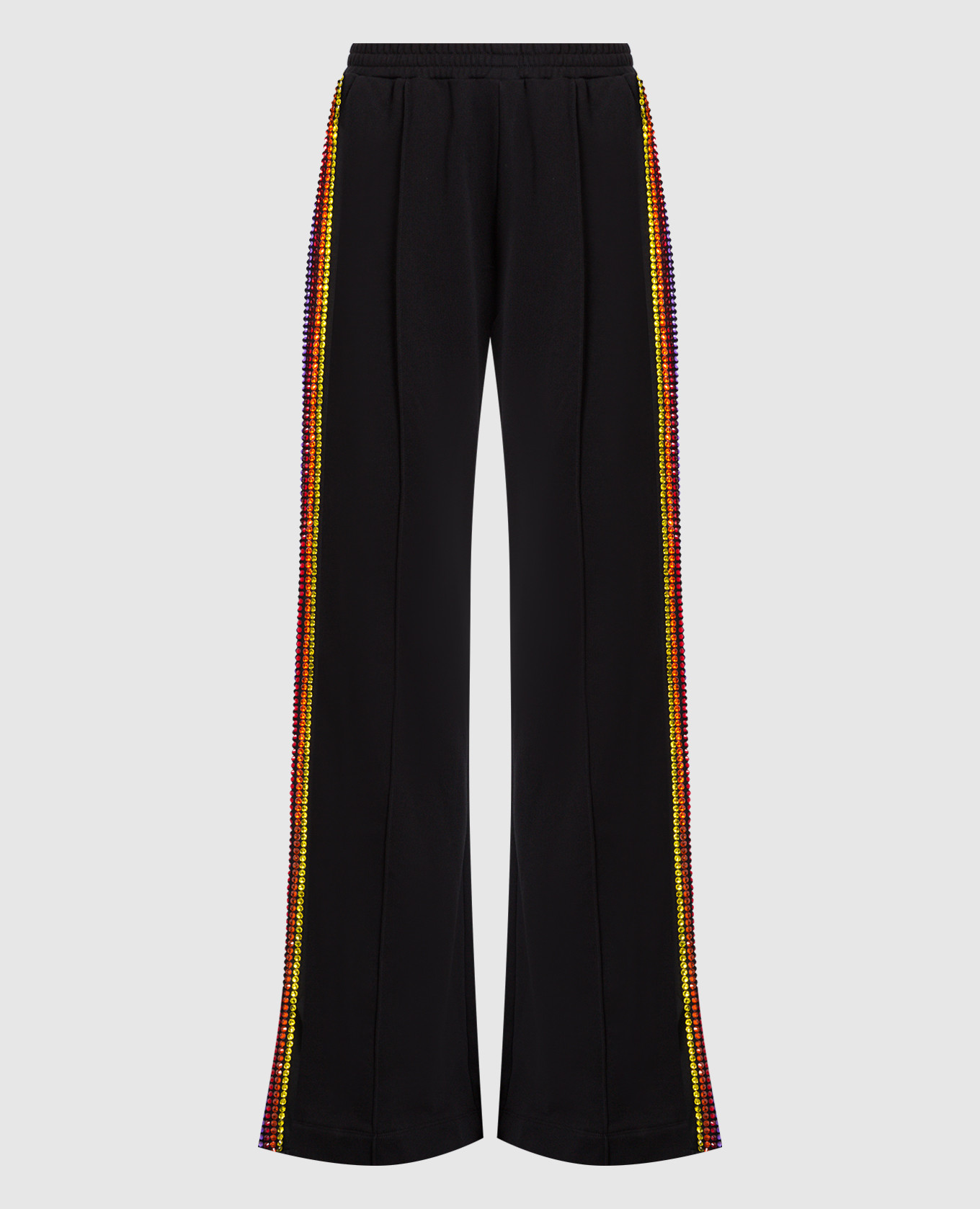 

Черные спортивные брюки с кристаллами, Черный, Спортивные брюки
