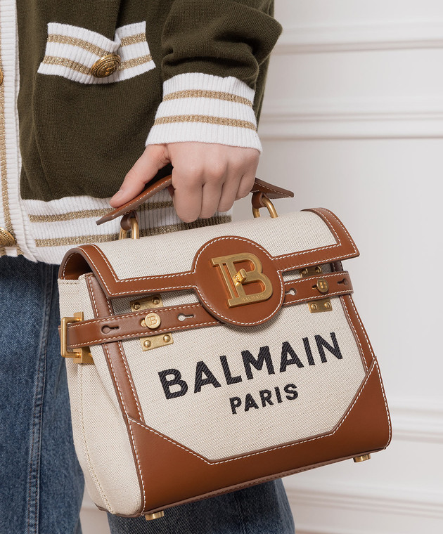 Balmain Сумка-сетчел B-Buzz с логотипом AN1DB530TCFE изображение 2