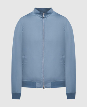 Enrico Mandelli Блакитна куртка з вовни A8T5014531
