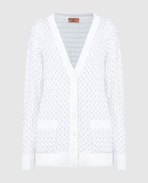 White cardigan with sequins