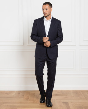 Dolce&Gabbana Синий костюм из шерсти и шелка Martini GKORMTFU3N7