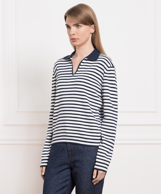 Loro Piana Поло в полоску Niasca FAM7805 изображение 3