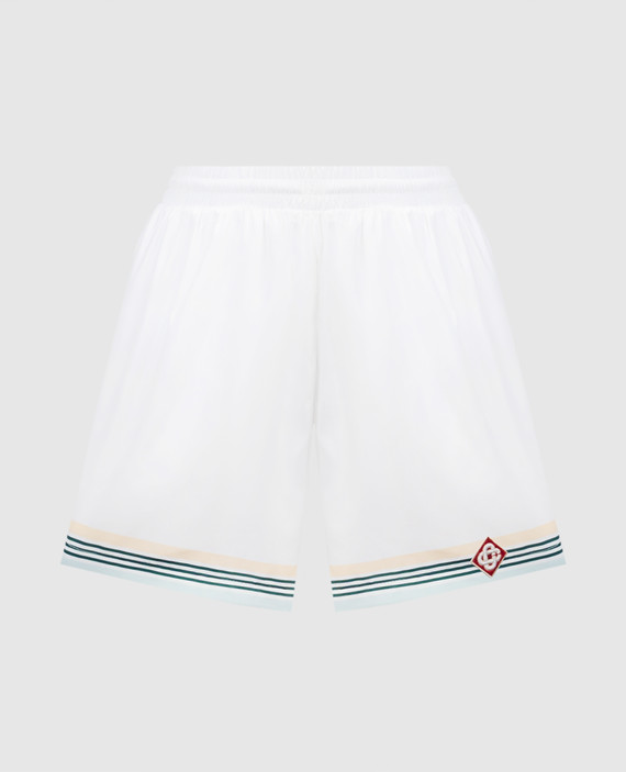 White shorts with logo